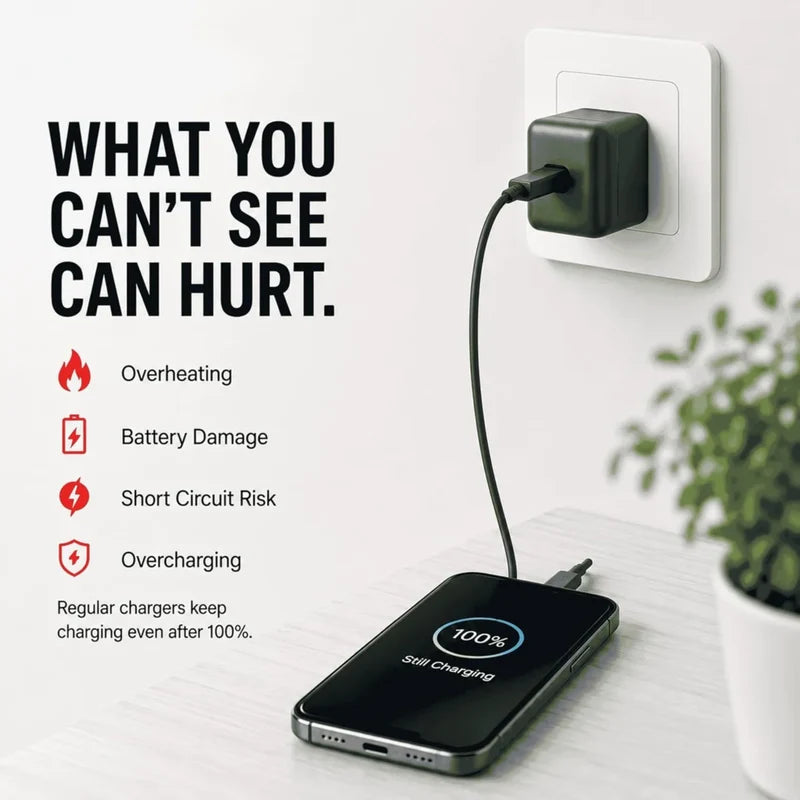 65W Smart Auto-Stop Fast Charging Adapter – Universal USB-C Charger
