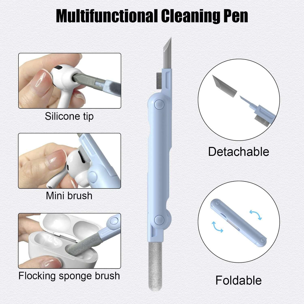 Multi-Functional 7 in 1 Keyboard Cleaner Kit Deep Clean for Laptop Phone AirPods
