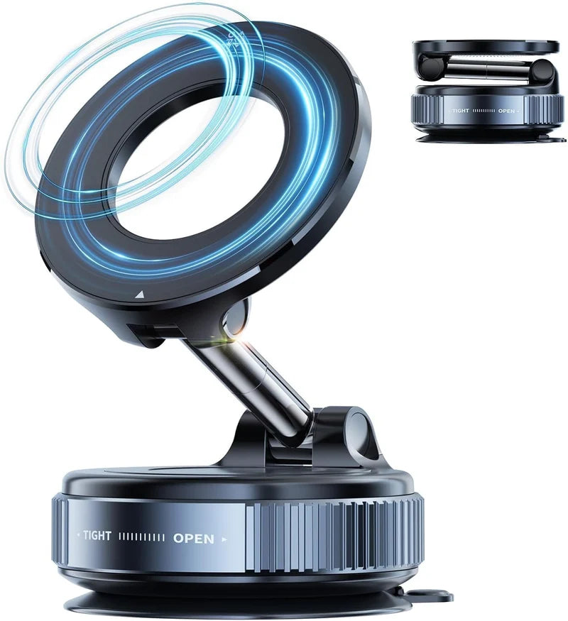 MagStik™ Magnetic Vacuum Phone Mount – Secure 360° Grip