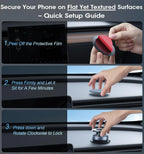 MagStik™ Magnetic Vacuum Phone Mount – Secure 360° Grip
