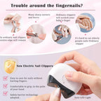 Portable Electric Nail Clipper & Polisher with LED Light