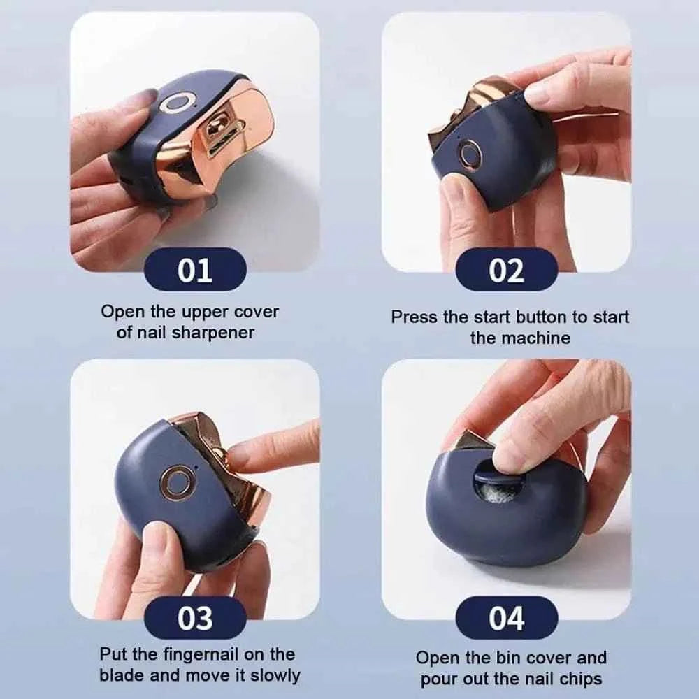 Portable Electric Nail Clipper & Polisher with LED Light