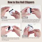 Portable Electric Nail Clipper & Polisher with LED Light
